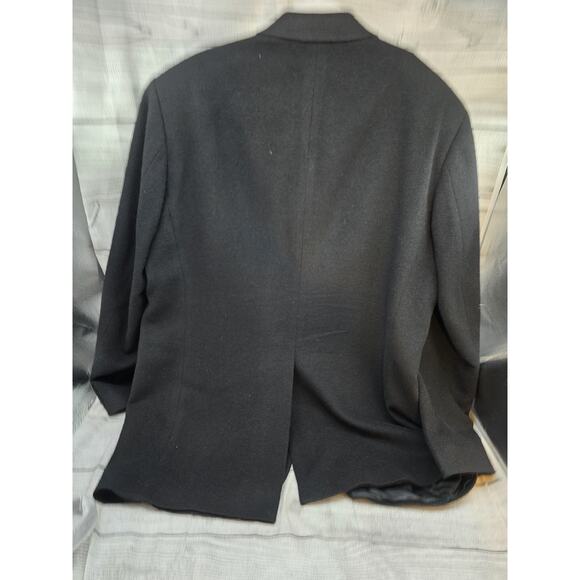 Vtg Ralph Lauren 100% Camel Hair Jacket Blazer 46L Two Button Jacket Canada Blck - Picture 7 of 10